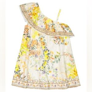 Camilla Embellished Floral One Shoulder Kids Dress Girls Size 12